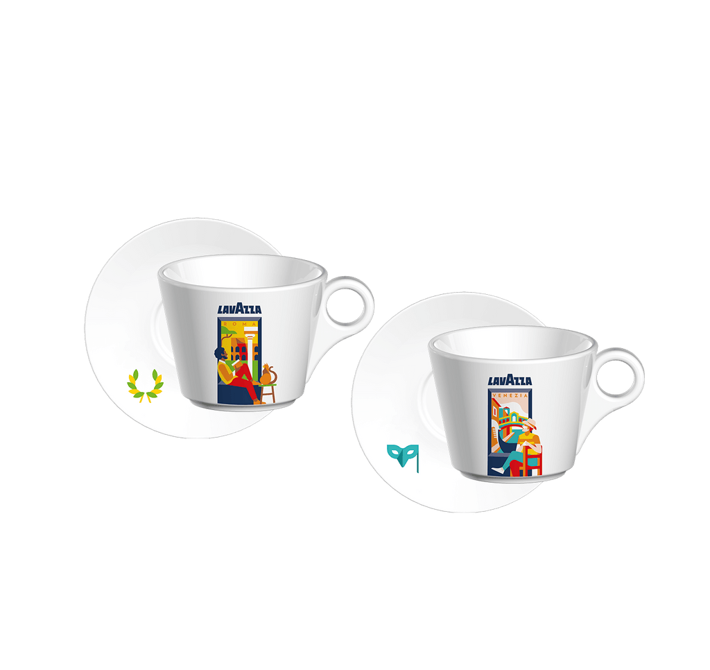 Window Collection Cappuccino Set: Roma & Venezia - Cappuccino Cup Set