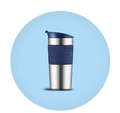 Thermal Travel Mug by Bodum - Porcelain Coffee Mug
