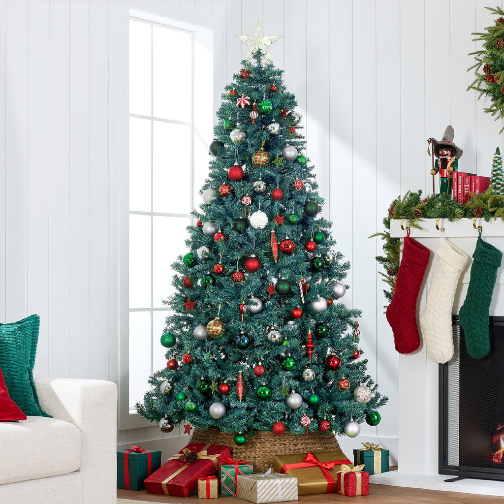 Unlit Artificial Blue Spruce Christmas Tree w/Easy Assembly