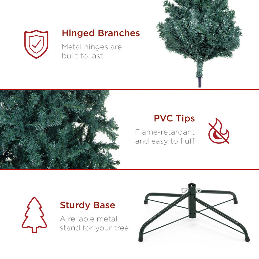 Unlit Artificial Blue Spruce Christmas Tree w/Easy Assembly