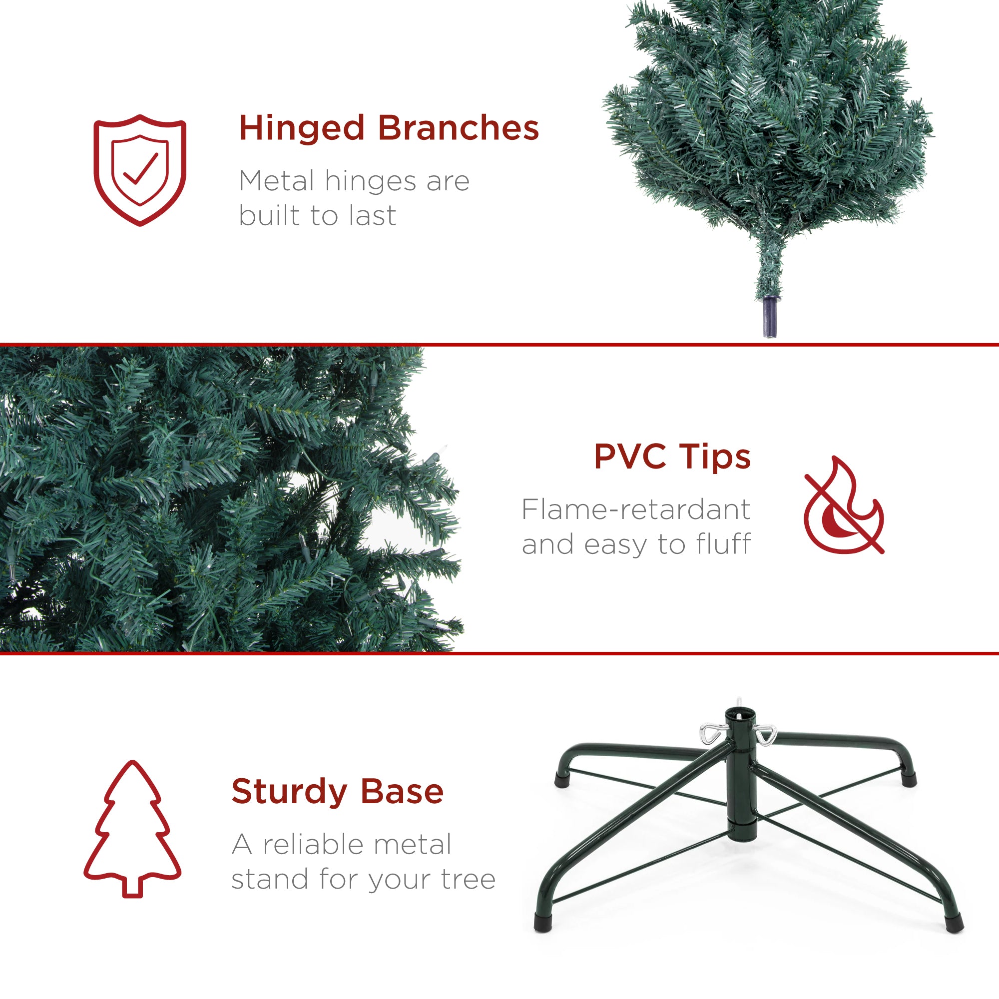 Unlit Artificial Blue Spruce Christmas Tree w/Easy Assembly