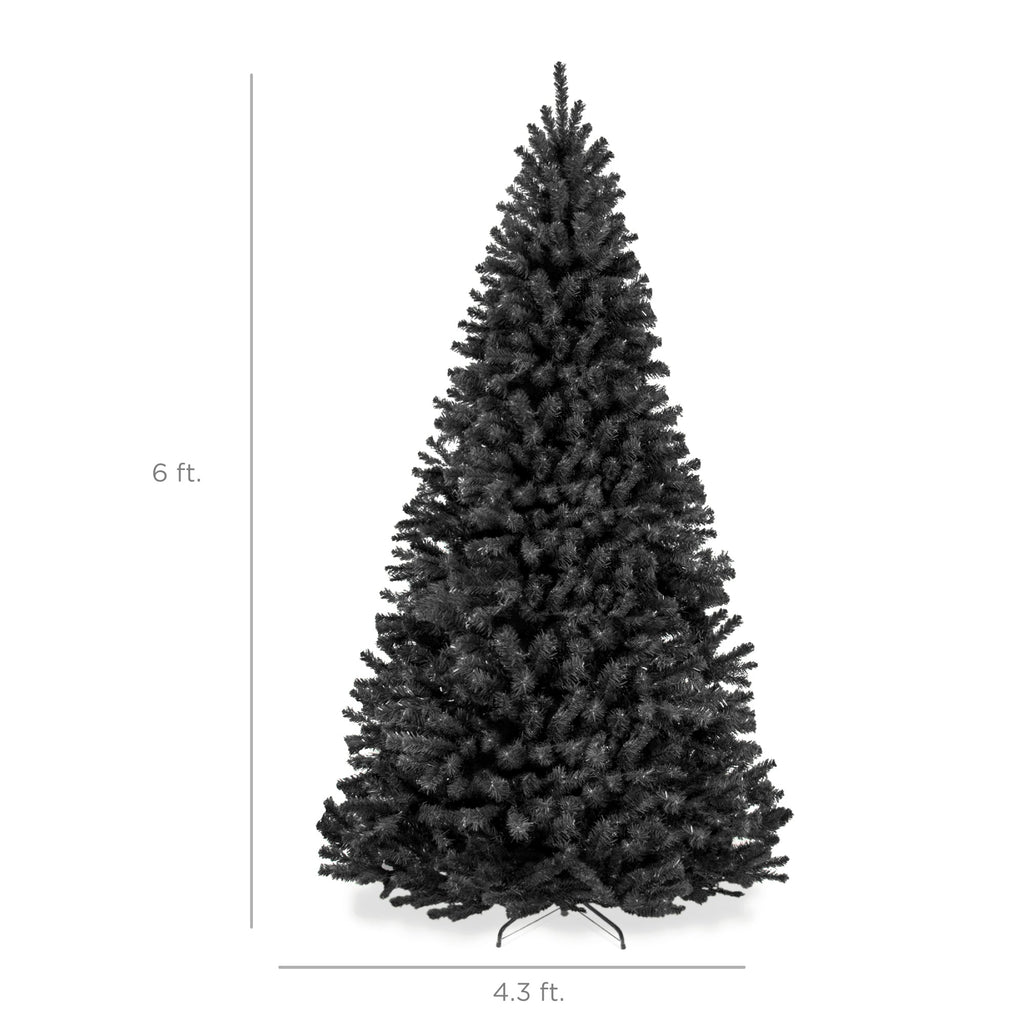 Unlit Artificial Black Spruce Christmas Tree w/Easy Assembly