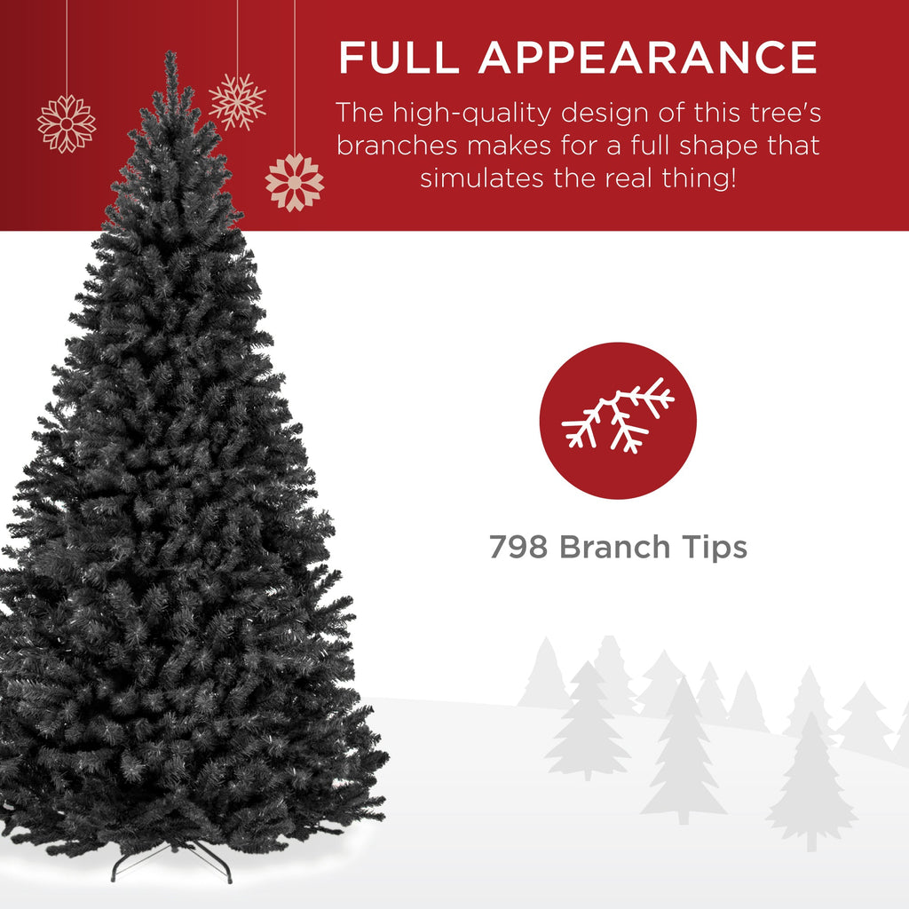 Unlit Artificial Black Spruce Christmas Tree w/Easy Assembly