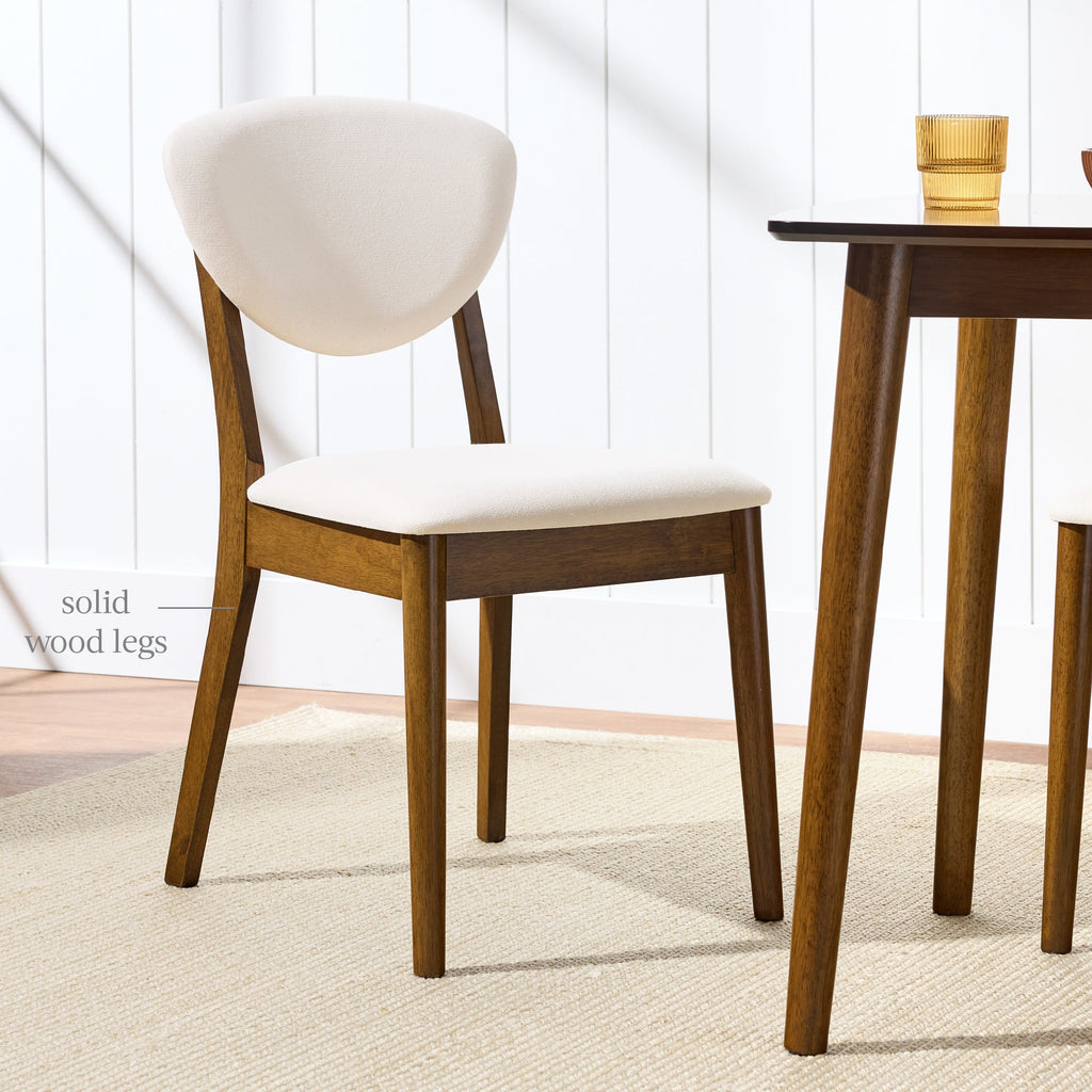 Set of 4 Wooden Dining Chairs Wood Modern Farmhouse Upholstered Chairs