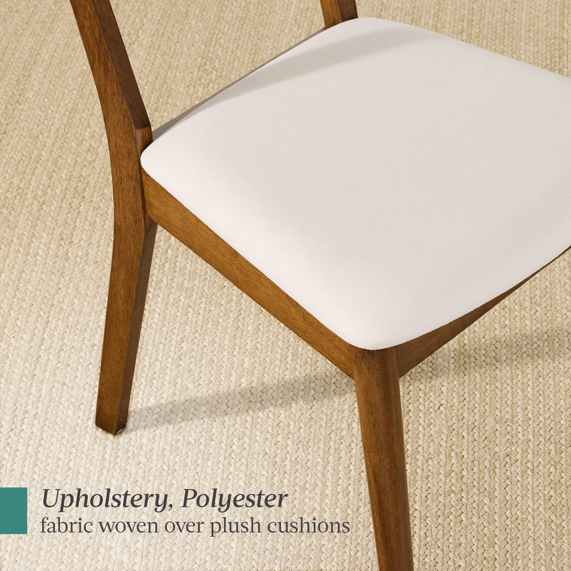Set of 4 Wooden Dining Chairs Wood Modern Farmhouse Upholstered Chairs