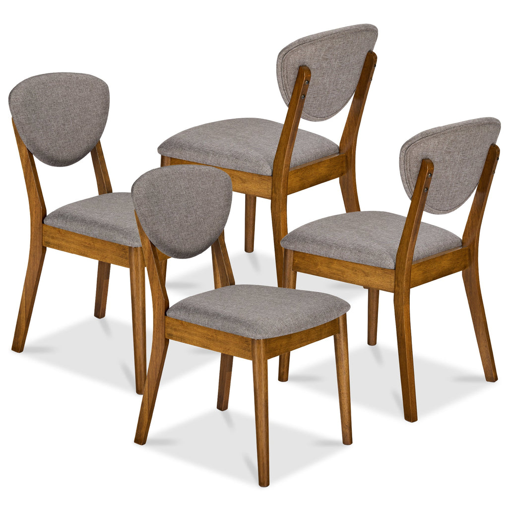 Set of 4 Wooden Dining Chairs Wood Modern Farmhouse Upholstered Chairs