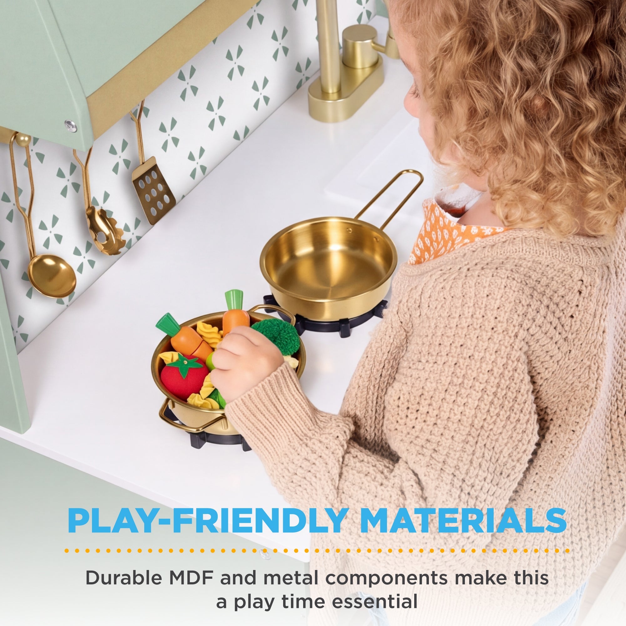 Toddler Kitchen Playset - Pretend Cooking Set