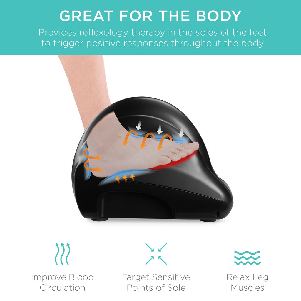 Therapeutic Foot Massager w/ High Intensity Rollers Remote 3 Modes