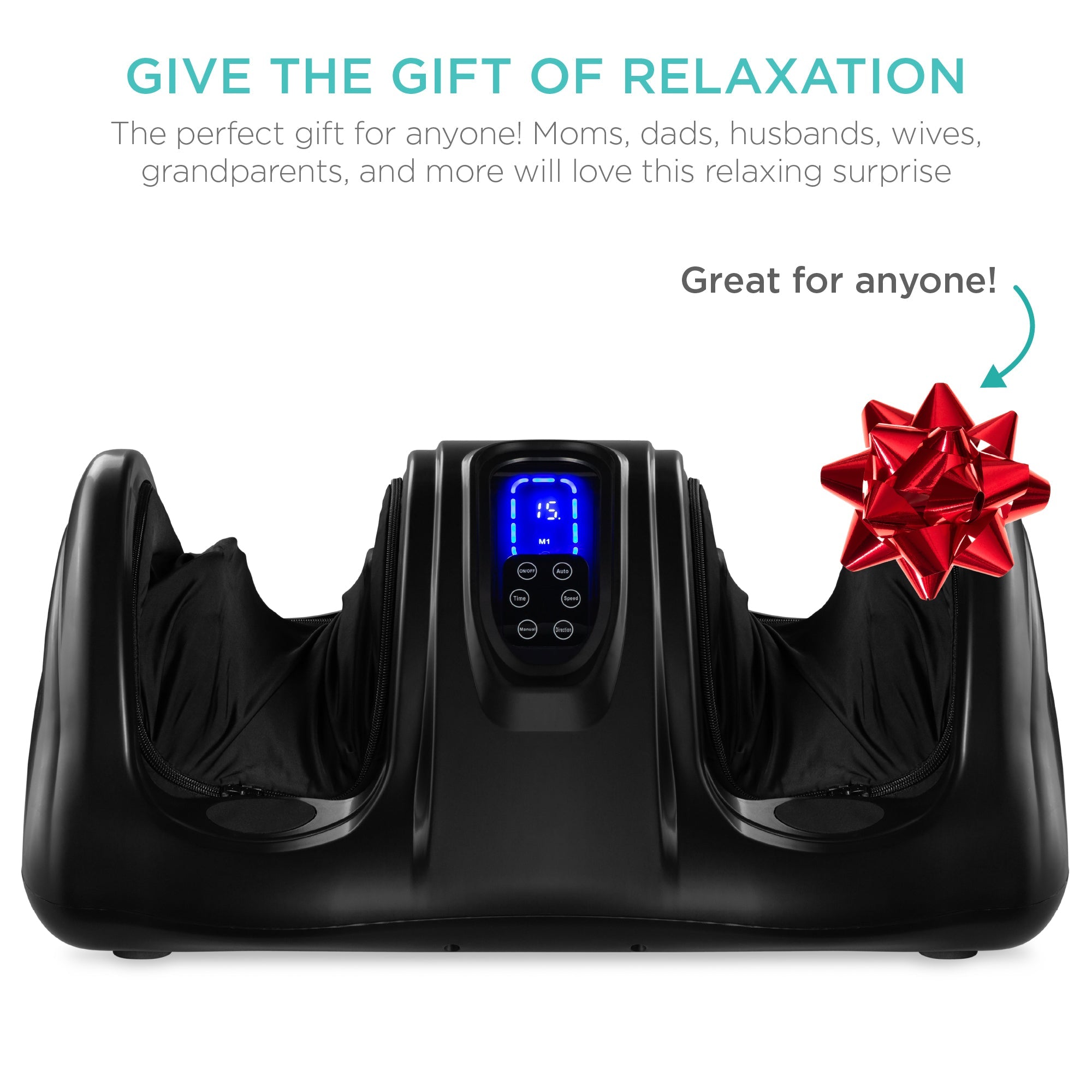 Therapeutic Foot Massager w/ High Intensity Rollers Remote 3 Modes