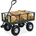 Steel Garden Utility Cart Wagon w/ 400lb Capacity Removable Sides Handle