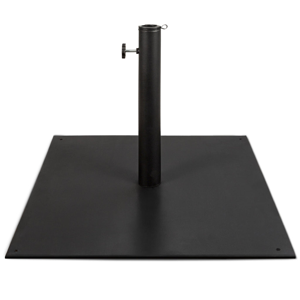 Steel Umbrella Base Patio Stand w/ Tightening Knob & Anchor Holes - 38.5lb