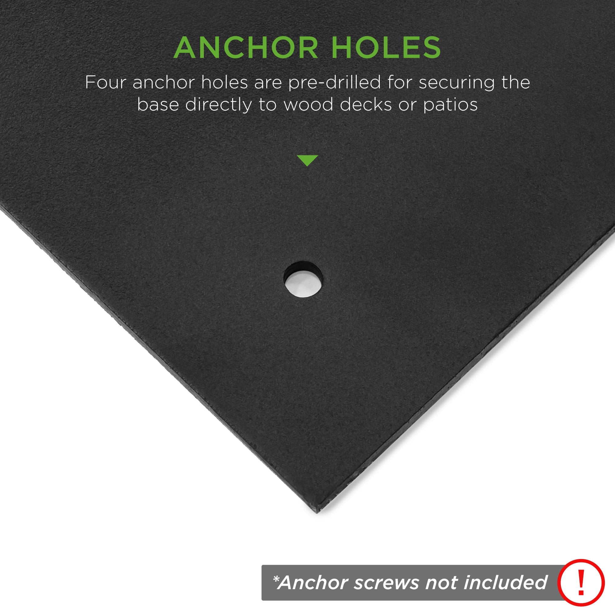 Steel Umbrella Base Patio Stand w/ Tightening Knob & Anchor Holes - 38.5lb