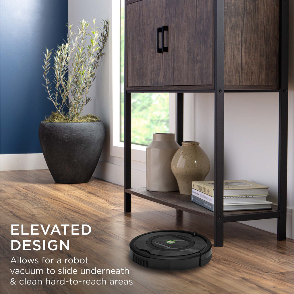Storage Bookshelf for Living Room Walkway w/ Cabinet Elevated Design
