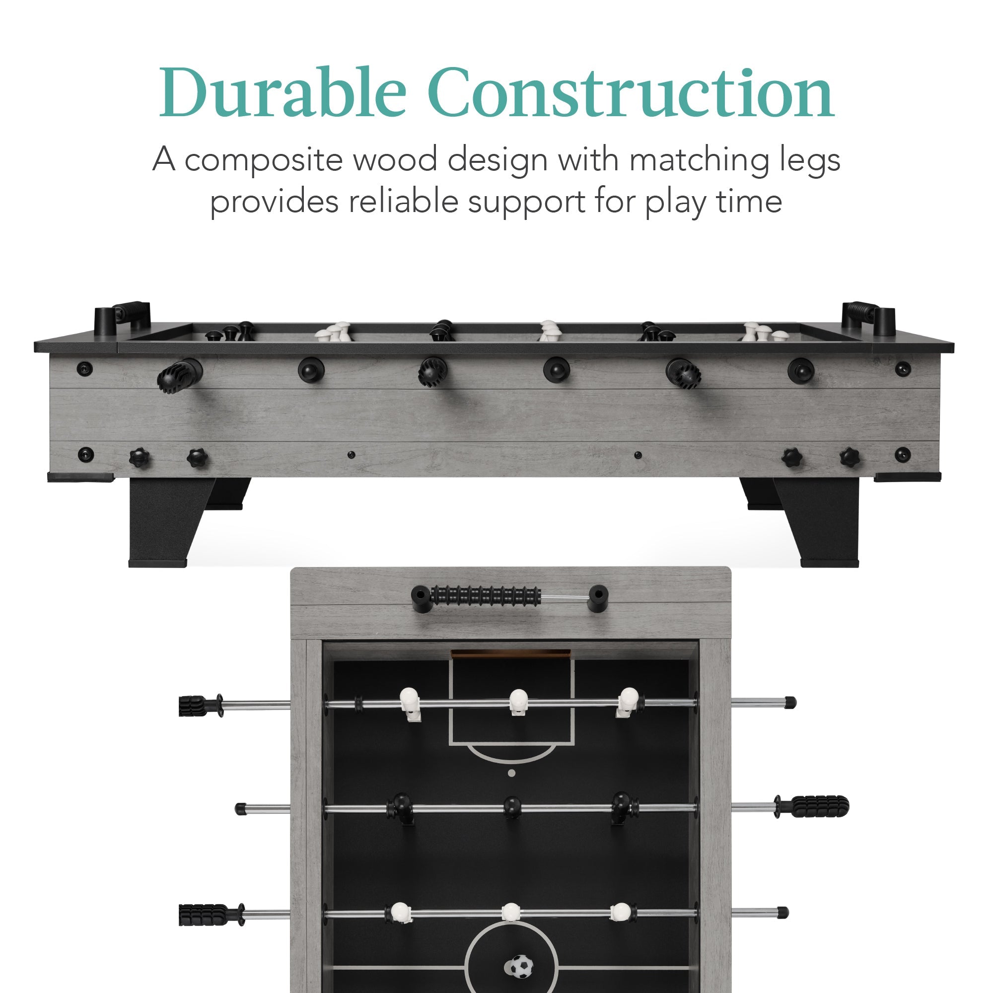 Tabletop Foosball Table Arcade Table Soccer w/ 2 Balls - 40in