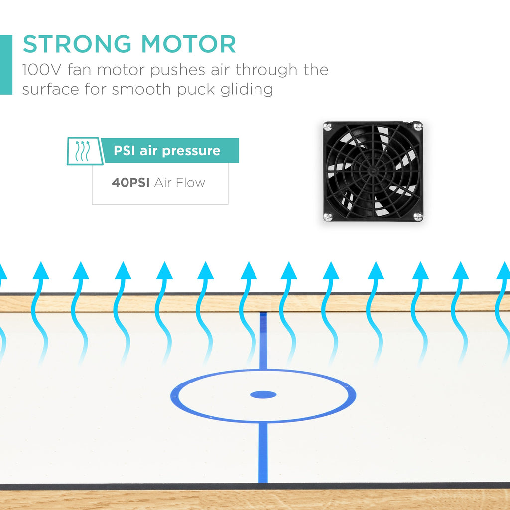 Tabletop Air Hockey Arcade Game Table w/ 2 Pucks 2 Strikers - 40in