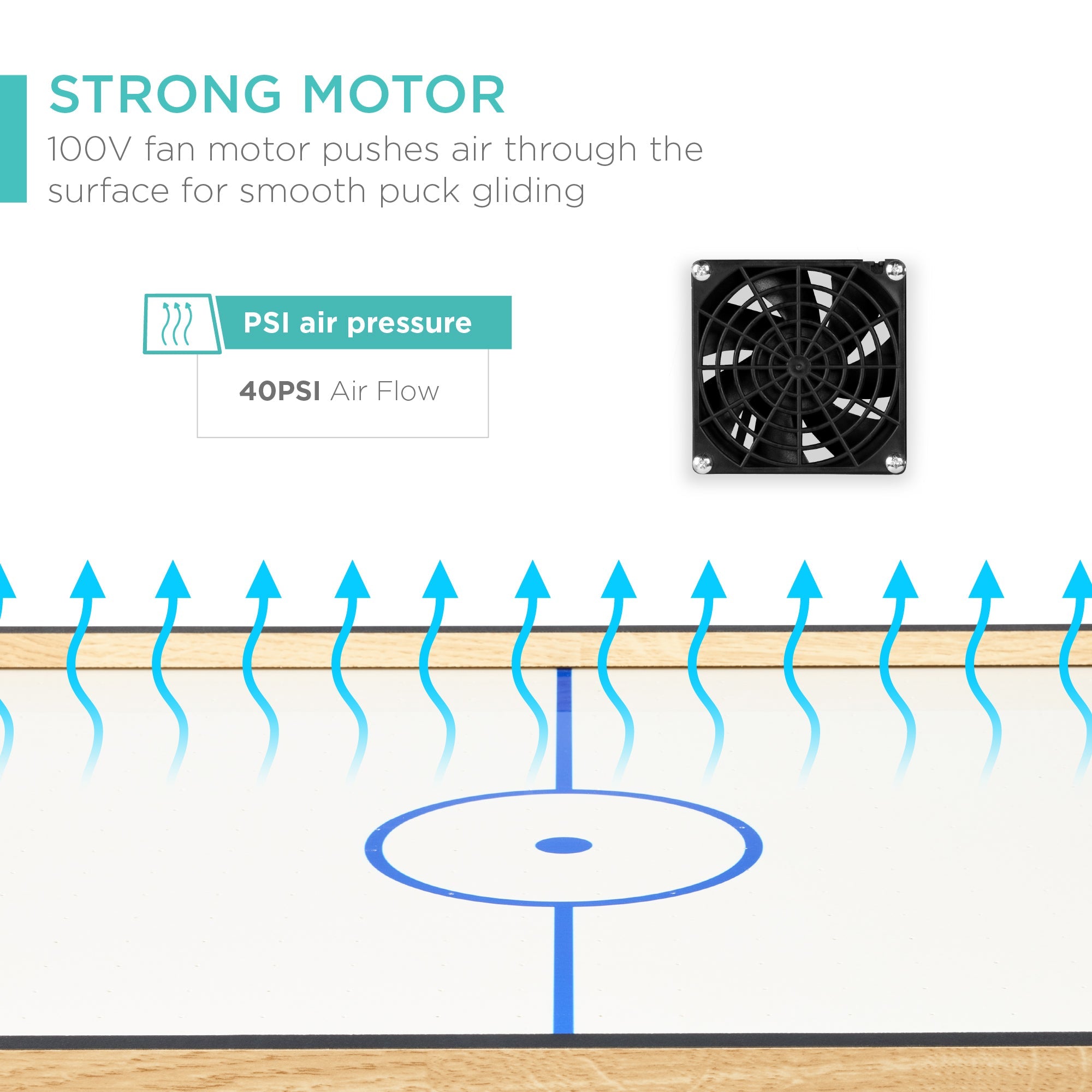 Tabletop Air Hockey Arcade Game Table w/ 2 Pucks 2 Strikers - 40in
